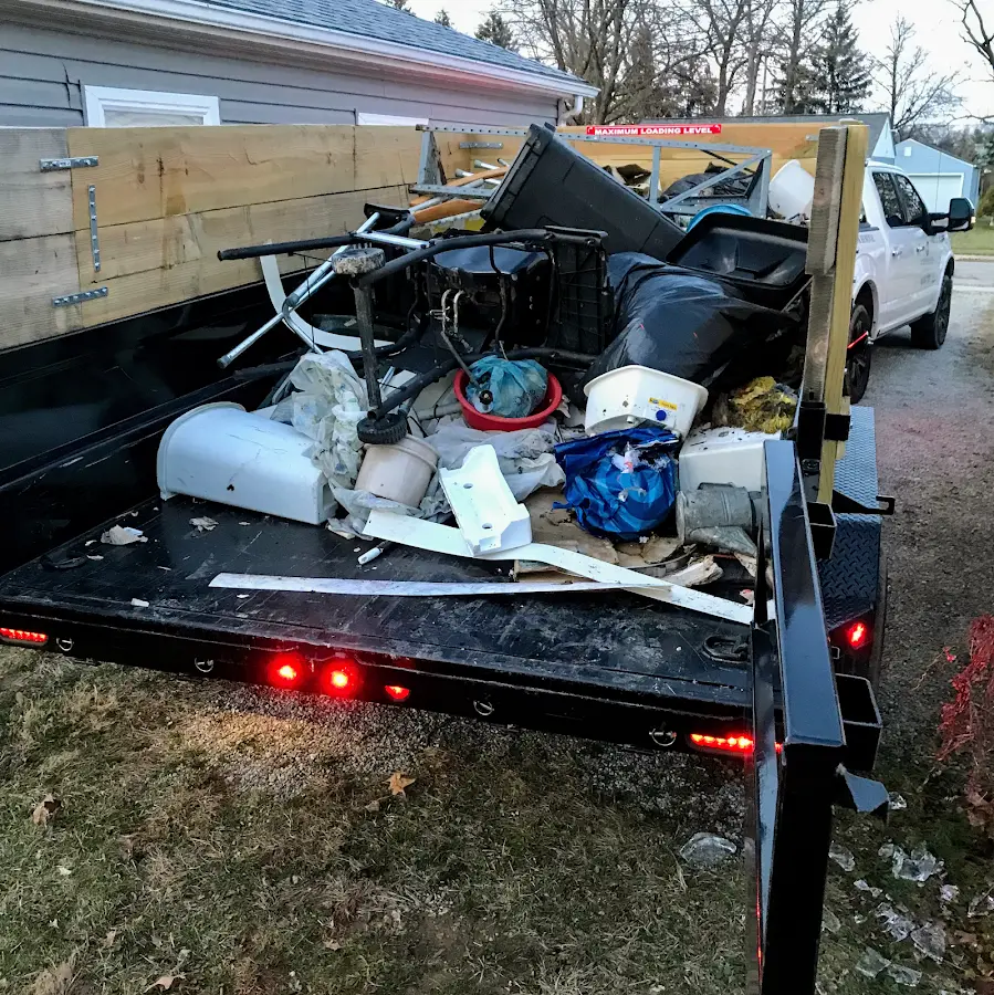 Roll-off dumpster delivered to a residential driveway in Whitestown